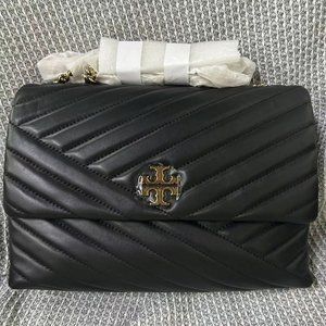 Tory Burch Kira Chevron Convertible Shoulder Bag-Blak